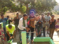 Chefe Departementu Implementasaun Programa, Olderico Lopes Inagura projetu be'e mos iha Aldeia Fahilacor, Suku Uma Naruk, Sub-distritu Laclo