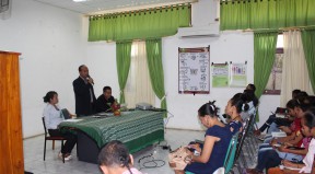 Sekretariu Estadu Dezenvolvimentu Lokal, Samuel Mendonsa hato diskursu iha Work Shop