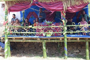 Sua. Excia Presidente Taur Matan Ruak hato'o diskursu iha inagurasaun projetu PNDS iha Suku Maluru, Quelicai