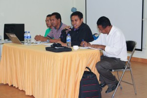 Miguel P. de Carvalho ( DGDL), hato'o mensajen iha reuniaun kordenasaun ba dala ikus iha 2014