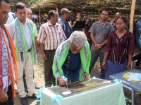 Prezidente Autoridade RAEO e ZEESM Asina Plaka Inagurasaun Projetu Programa PNDS 
