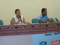Direktora PNDS, Dulce Guterres Junior, abertura ofisial treinamentu TOT no Fasilitasaun Komunidade ba FFPA iha Sentru Treinamentu Senai Becora.