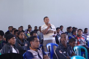 Representante lina ministeriais sira fo intervensaun kona ba aprezentasaun ne'ebe hato'o husi ekipa tekniku PNDS