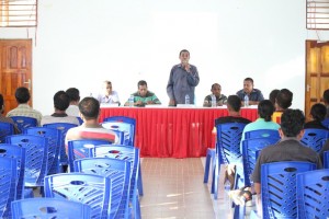 Intervensaun husi Autoridade Lokal Munisipiu Covalima iha atividade Suku vijita malu neebe halao iha suku Labarai, Suai