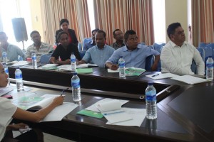 Partisipante Husi Linha Sektorais Asiste hela Aprejentasaun Husi Sr. Marcio Nudar chefe Departemento Implementasaun PNDS