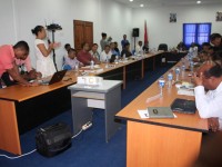 Aprejentasaun Diretora PNDS, Dulce Guterres Junior iha enkontru Konsultivo Diretores Gerais no Nasional Iha Ministerio Administrasaun Estatal