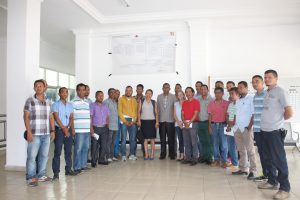 Foto hamutuk ekipa vizita ho Presidente Autoridade Munisipal Bobonaro, iha Salaun Administrasaun Munisipal Bobonaro.