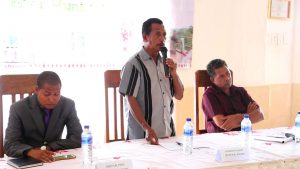 Administrador interinu, Fransisco Barros, halo intrvensaun iha enkontru Avaliasaun Annual PNDS Munisipiu Ainaro.