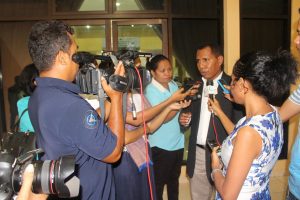 Diretor Delegasaun PNDS Munisipiu Dili, Tadeo Fransisco, dada lia ho Jornalista sira kona-ba progresu implementasaun Programa PNDS