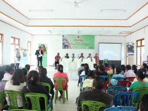 Abel da Conceicao, hanesan Diretor PNDS Munisipiu Aileu, fo nia intervensaun kona-ba Seminariu ida ne'e.
