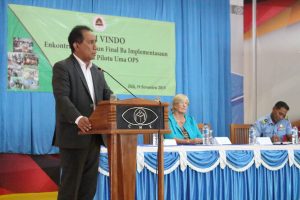 Vice Ministru da Administrasaun Estatal loke Enkontru Avaliasaun Final ba Uma OPS iha Salaun Laline CNE, Dli.