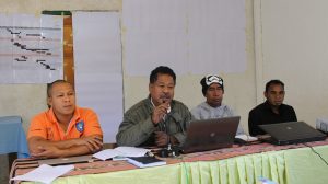 Reprezentante Diretora Nasional ST-PNDS, Secondino Freitas Moreira Hala’o Abertura Enkontru Koordenasaun Fulan Setembru iha Salaun Centro Gropu Trabalho Turismo Hato-builico.