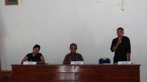 Reprezentante Diretora Nasional PNDS, Marcio J.M.F. Lihite Nudar Chefe Unidade Operasional Programa PNDS Hala'o Intervensaun Kona-ba Objetivu Husi Suku Vijita Malu iha Munisipiu Covalima.