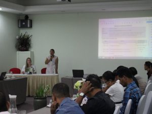 Diretora ST. PNDS, Dulce Guterres Junior hato'o intervensaun hodi abertura enkontru Koordenasaun Nasional, iha Timor Plaza