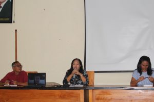 Diretora ST-PNDS, Claudina Soares Pinto, Avertura Enkontru Kordenasaun iha Salaun Enkontru CNE,Dili.