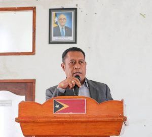 Sekretáriu Ezekutivu PNDS Amandio Paulino Gastão do Rosário de Sousa Avertura Atividade programa Asisténsia Téknika hodi Mellora Prestasaun Servisu iha Administrasaun Lokál, iha mUnisipiu Viqueque.