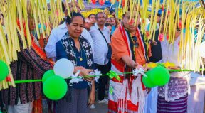 Ministru Administrasaun Estatal Tomás do Rosário Cabral, ofisilamente tesifita ba inagurasaun projetu Be’e Mo’os.