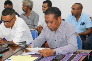 Sekretariu Ezekutivu PNDS, Amandio Paulino G. do R. de Sousa partisipa reuniaun iha salaun VIP, MAE.