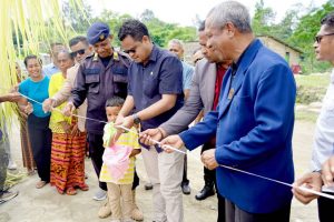 Sekretariu Estadu Dezenvolvimentu Lokál, Mateus Wilfredos dos Santos Tallo, Simbolikamente tesifita ba inagurasaun projetu PNDS.