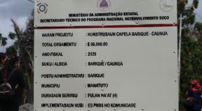 kuadru informasaun projetu konstrusaun Kapela Barique-Caunua.