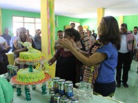Cake cutting, figuratively this Centre is already a place of public service at Soro village