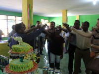 The Community together with the Prime Minister and other Government Members celebrates the inauguration