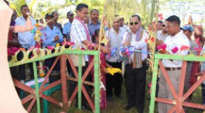 Vice Minister, Tomas Cabral was accompanied by coo - Chef Miguel and Liquica Municipal Administrator officially inauguration clean water project