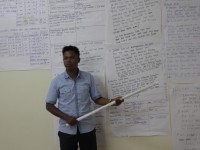 Role-play on presenting reports to the community